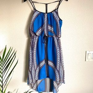 NWOT Blue 70’s style dress